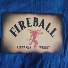 8"X12" Metal Sign Wall Art Man Cave Garage Bar Oil Gas Station Liquor Fireball