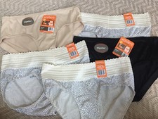 NEW Warner's Lace Nylon Hipsters Size 5/Small lot of 5 pairs NWT