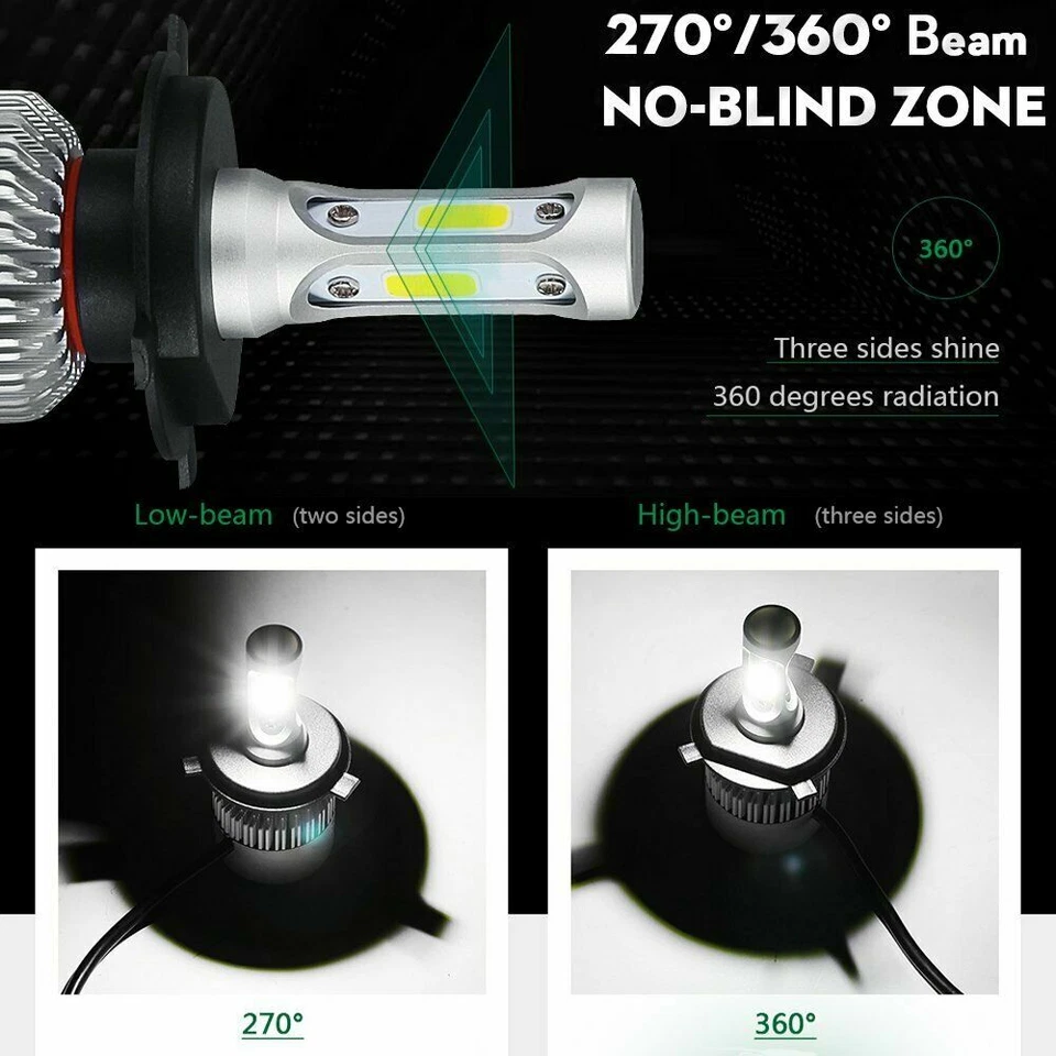 For Ford Freestyle 2005-2007 Combo H13 LED Headlight + H11 Fog Light Bulbs 6000K - Изображение 3 из 4