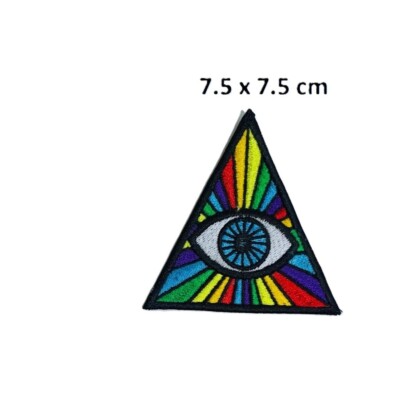 Evil Eye Illuminati All Seeing Eye Embroidered Iron Sew On Patch Clothe Hat 660