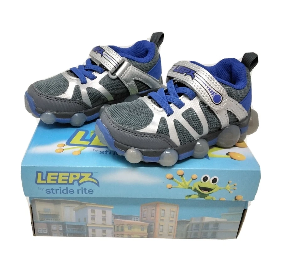 Stride Rite Leepz 3.0 Big Boys Various Size Athletic Shoes Grey Blue NWB - Image 3 of 3