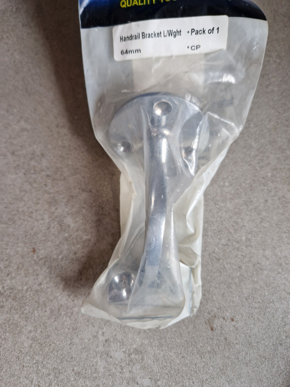 Jewson PRSJG599 Chrome Plated 64mm Light Weight Handrail Bracket for