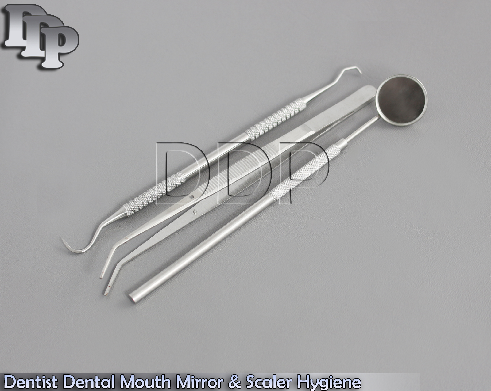 Dentist Dental Mouth Mirror & Scaler Hygiene Examination Cleaning Set PR-0030
