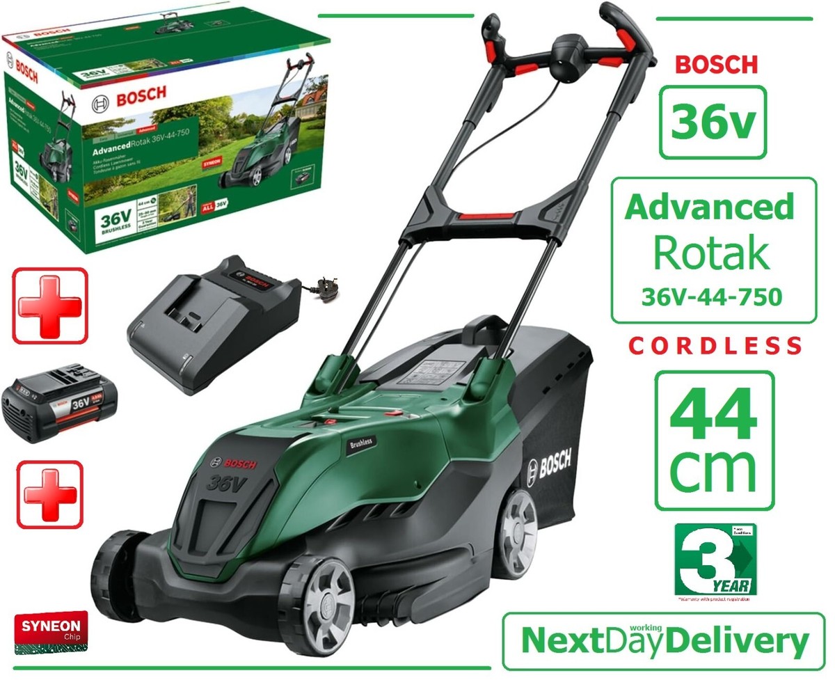 Electric Lawnmower Bosch Advancedrotak 750 Cordless Bosch