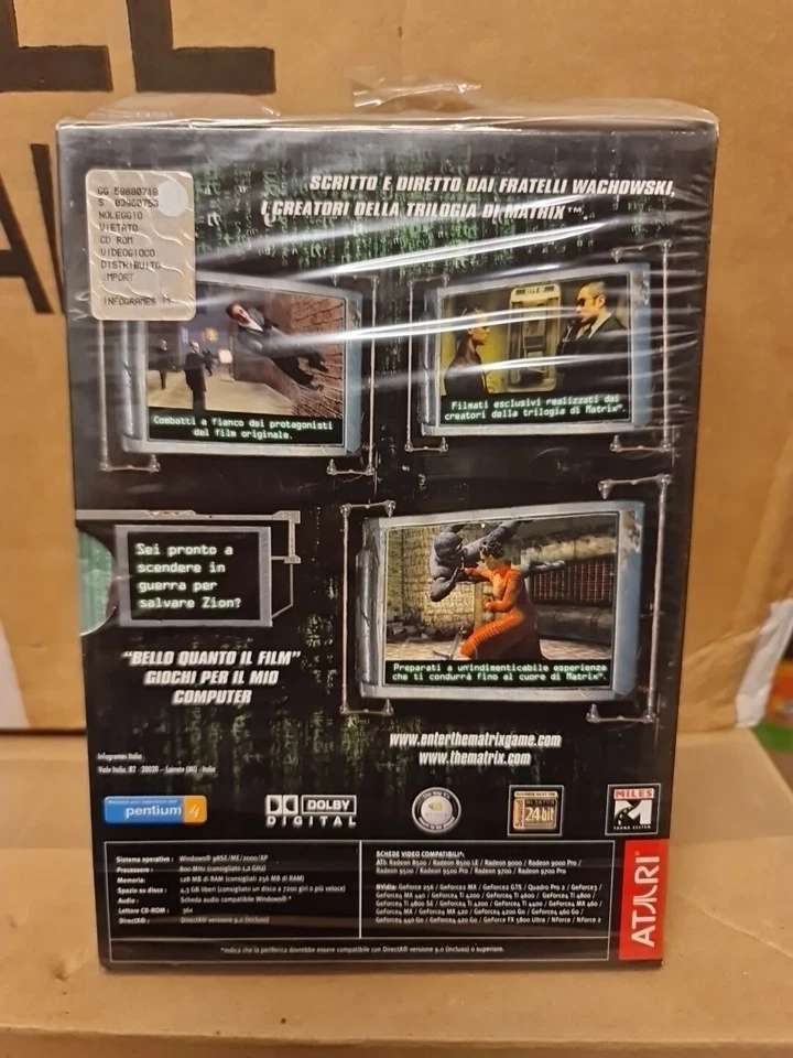 ENTER THE MATRIX Pc Cd Rom NUOVO sigillo rovinato atari vintage - Immagine 2 di 4