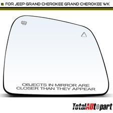 Mirror Glass Heated W Blind Spot Detection For Jeep Grand Cherokee Passenger Rh
