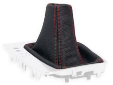 SCHALTMANSCHETTE FUR CITROEN DS5 automatik 2011-2018 SCHALTSACK LEDER NAHT ROT