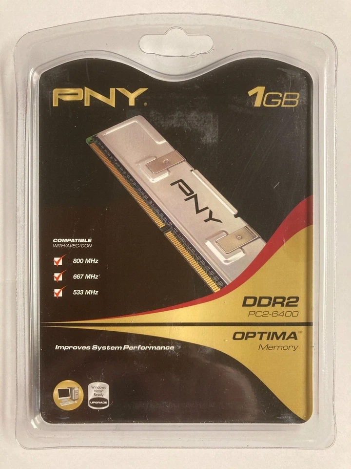 PNY (Set of 6x1GB) DIMM 240-pin 800 MHz DDR2 Memory (MD1024SD2-800) RAM - Image 2 of 3