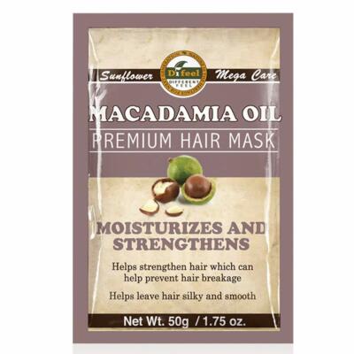 Difeel Premium Deep Conditioning Hair Mask- Macadamia Oil 1.75oz 2PK