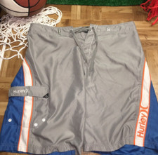 Hurley Shorts Rare vintage gray blue orange Large L c3