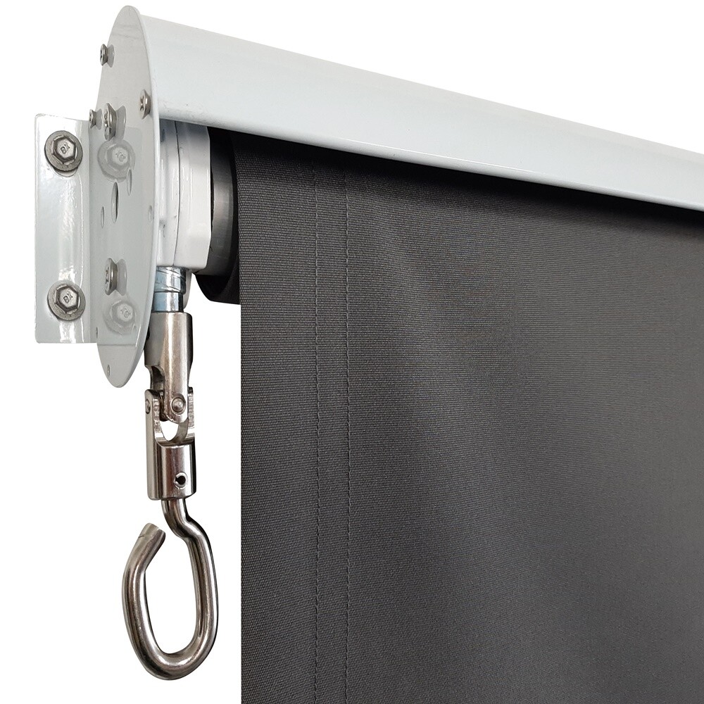 Outdoor Roller Blind/Awning Dark Grey With Aluminium HOOD eBay