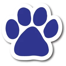 Blank Blue Pawprint Car Magnet By Magnet Me Up 5" Paw Print Auto Truck Decal