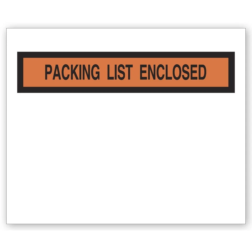 1000 Packing List Enclosed Panel Face Envelopes 4.5 x 6 Shipping Envelope Pouch - Image 3 of 4