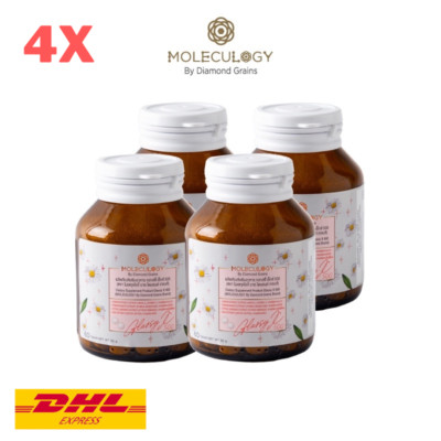 4x Moleculogy by Diamond Grains Glassy X 500 Dietary Supplement Bright Skin 60's