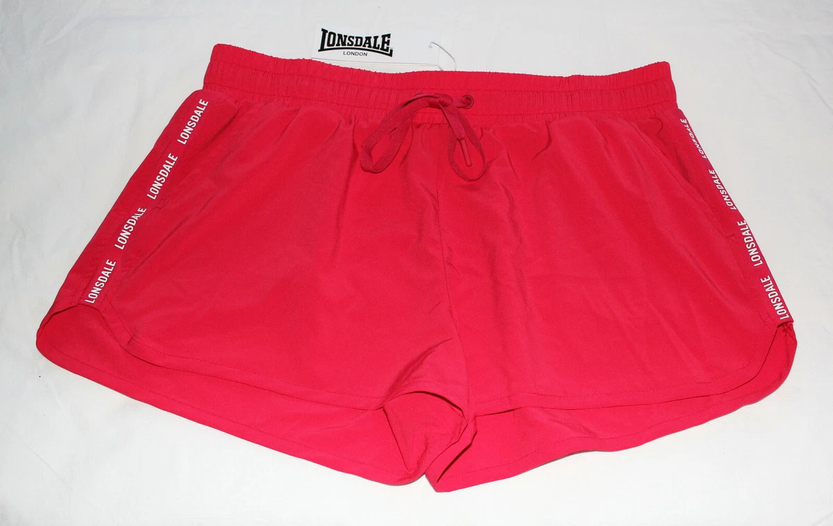 Red running shorts ladies sale