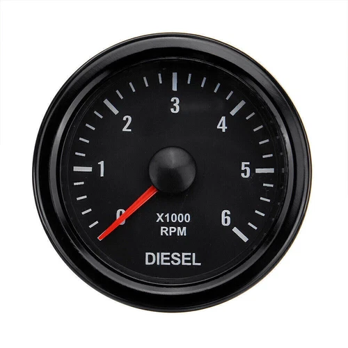 12V 52mm 0-6000 RPM LED Tachometer Gauge Diesel Motor Motor Drehzahlmesser Meter - Bild 7 von 12