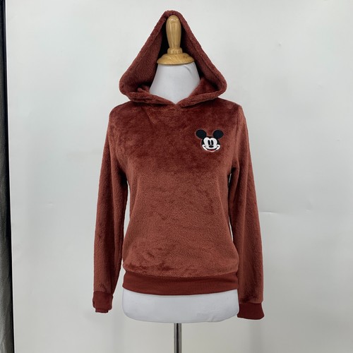 Disney Velour Sweatshirt Girls XS Extra Small Velvet Mickey Mouse Soft Fleece - Picture 2 of 12