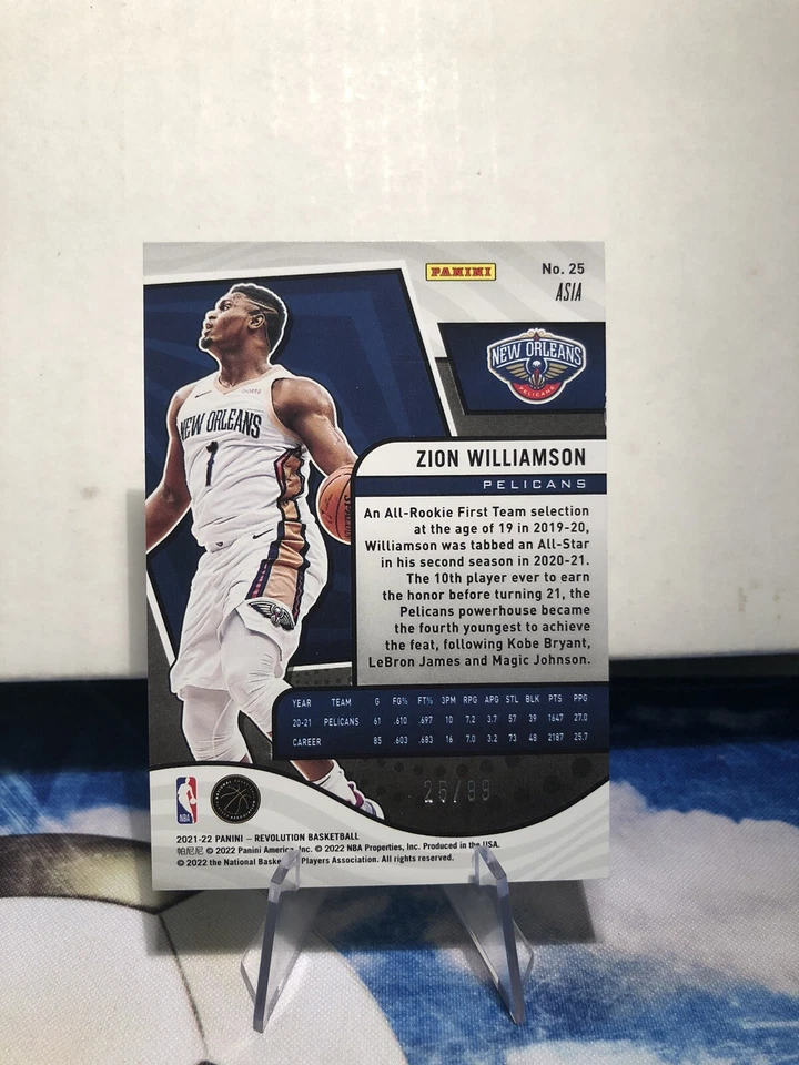 2021-22 Panini Revolution Asia Holo Silver /99 Zion Williamson #25 - Image 2 of 2