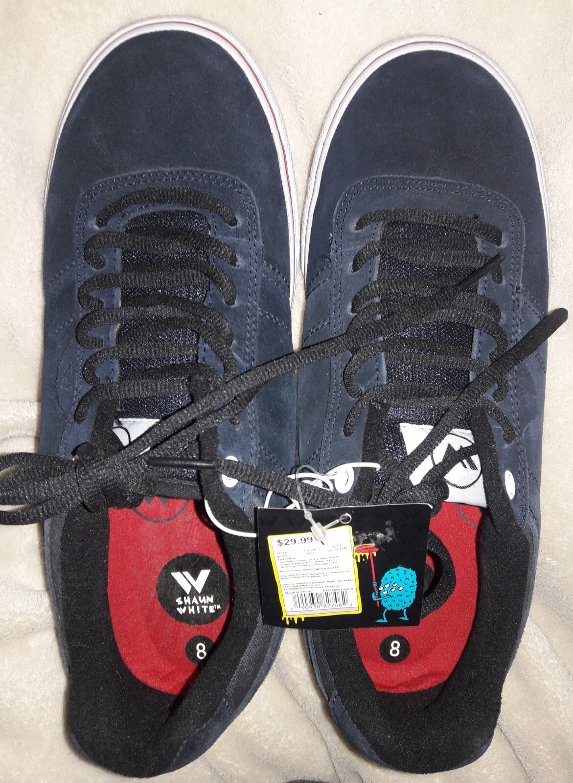 SAOLA Scarpe sneakers uomo skate shaun bianche taglia 8 NUOVE