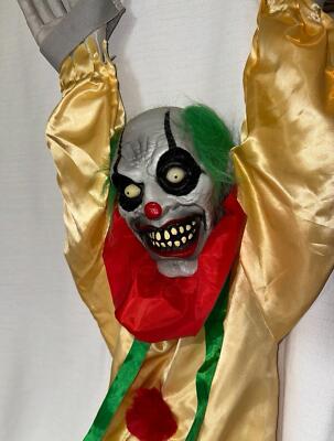 Spirit Halloween Animated Hanging Evil Moving Creepy Clown Lights & Sound 60 