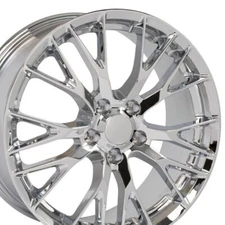 20x10/19x8.5 Wheels Fit C7 Corvette Flow Formed C7 Z06 Chrome Rims 58982 W1X SET