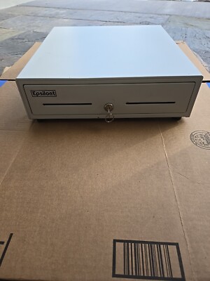 Epsilont Mini Cash Drawer EPS-410 White  With 2 Keys Great Condition.
