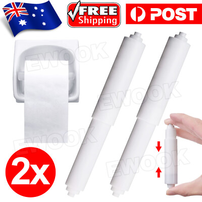 2PCS Toilet Roll Holder Insert Bathroom Washroom Fitting Spindle Spring ...