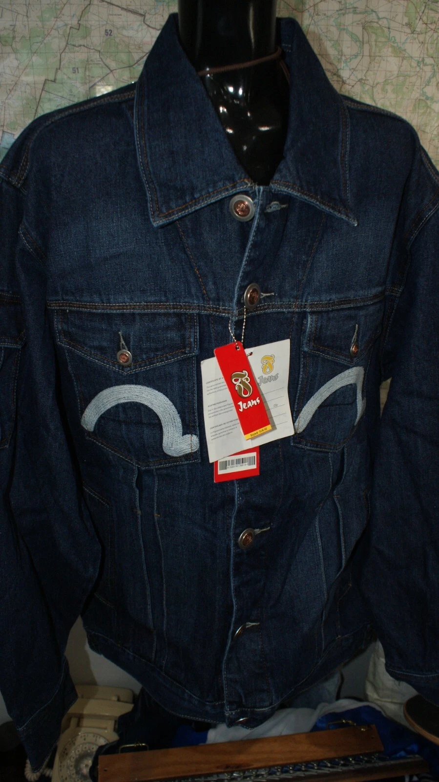 Vintage 90's Men's Hip-hop Denim Jacket F Jeans Size XL NOS DJK-02