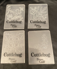 Cuttlebug Provo Craft Lot of 4 Floral Flowers Design Plastic Folders 1 3/4"x2"