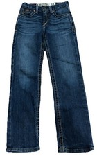 Ariat B5 Slim Jeans Boys Size 12 Dark Wash Denim Button Zip