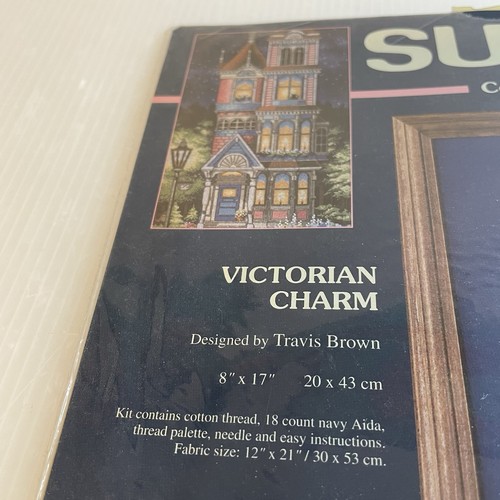 Sunset Counted Cross Stitch Kit #13666 "Victorian Charm" Victorian House - Picture 2 of 3