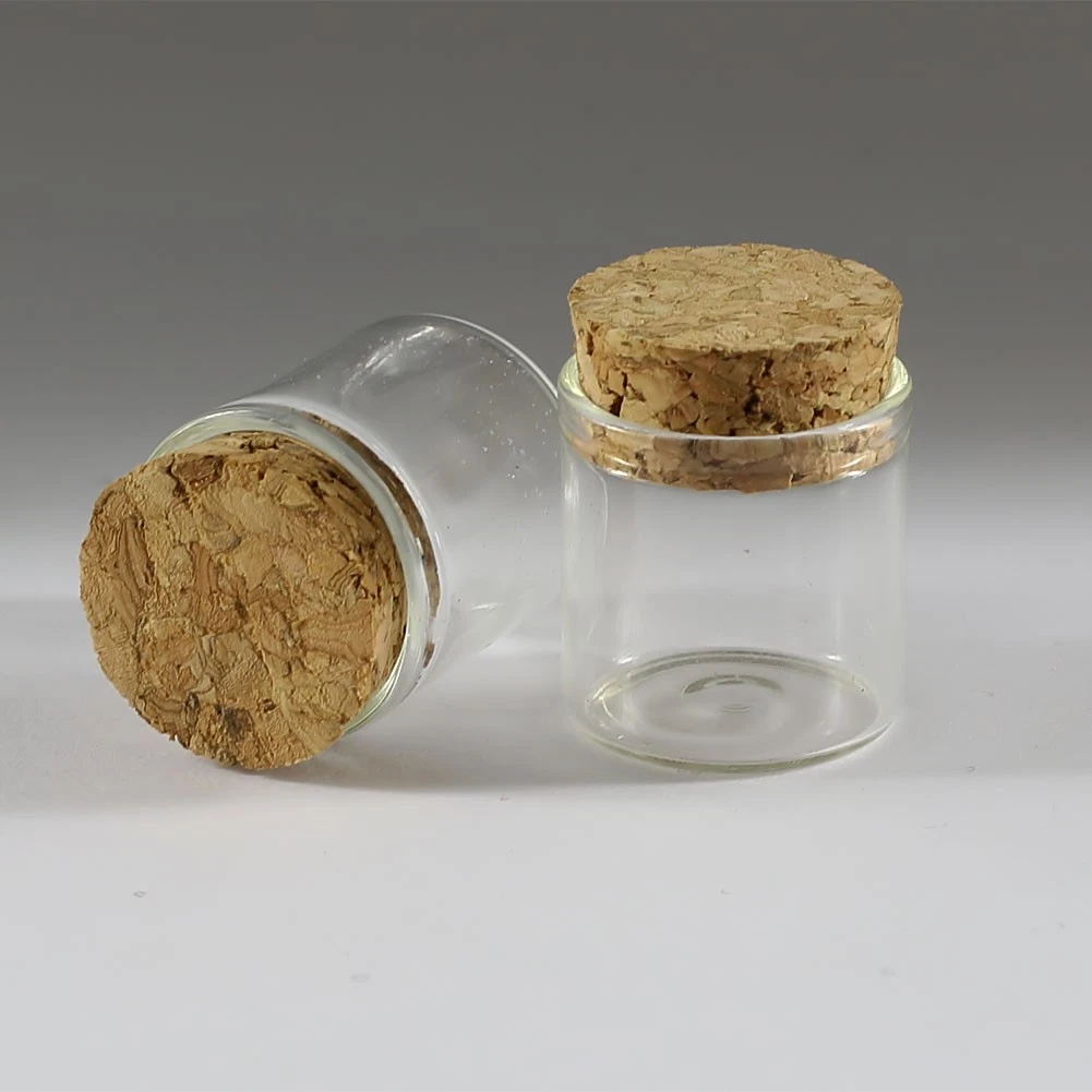 Clear 24x25mm Cork bottle 30-100 pieces Glass bottles Jars Lots Wholesale 6ml