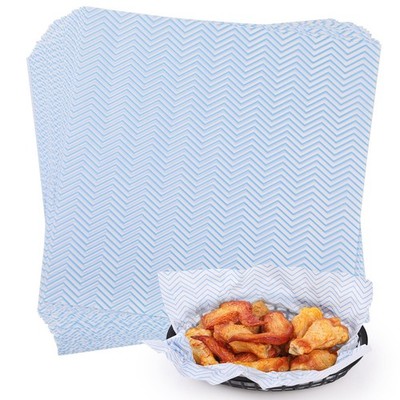 12x12 Inch Blue Womens Day Wax Paper Greaseproof Sandwich Wrapping 100 PCS