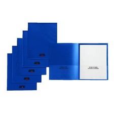 School Smart 1540637 Take Home Heavy-Duty Folder  Blue - Pack of 24