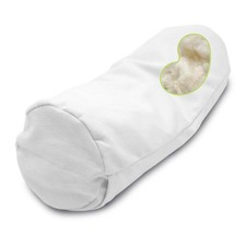 Organic Cotton Neck Roll Pillow with Pillowcase   Organic Kapok Filled Sof