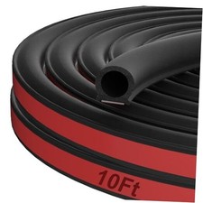 10 Ft Rubber Weather Stripping Door Seal, D Shaped Automotive 0.39"x0.39"-10Ft