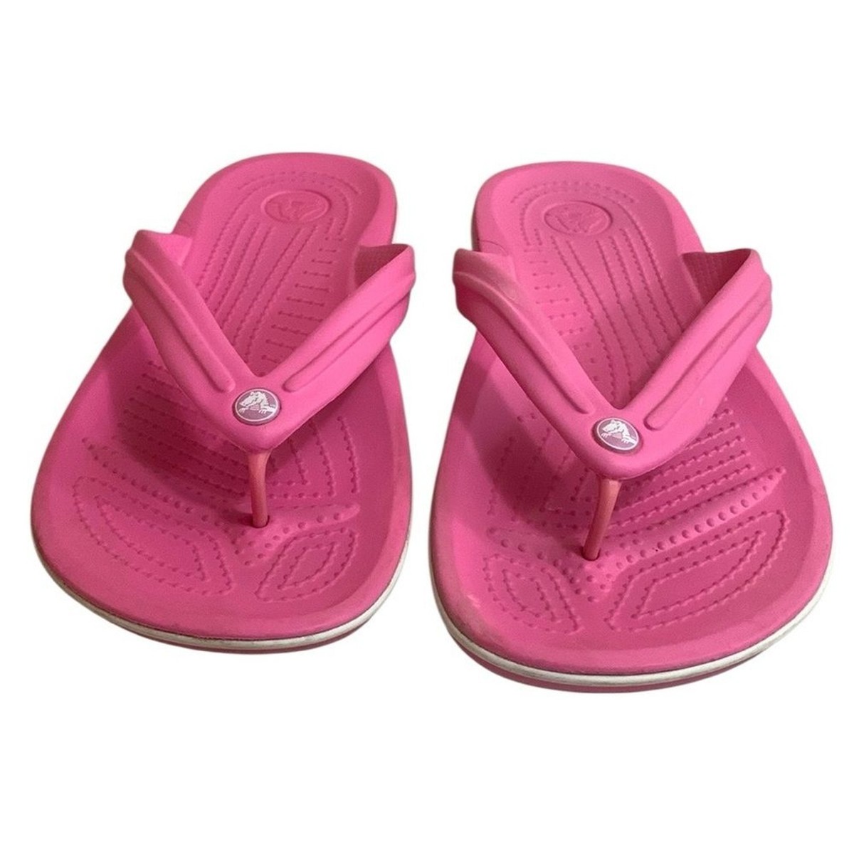 CROCS CrocBand Pink Flip Flops Thong Sandals Women's Size Men's