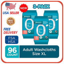 Assurance Premium Disposable Washcloth 96 Pack of 3 Wipes XL Count  Extra Large