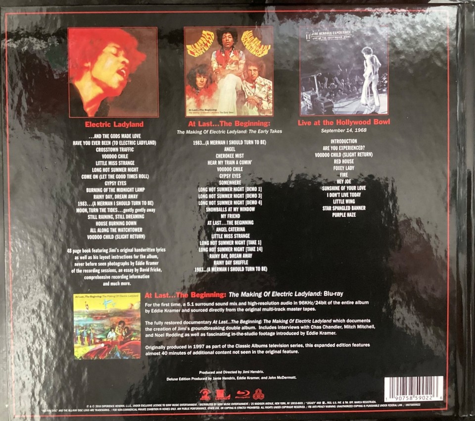 Maglietta Ufficiale Jimi Hendrix Experienced – Blu Lavaggio Neve – Cotone – Unisex