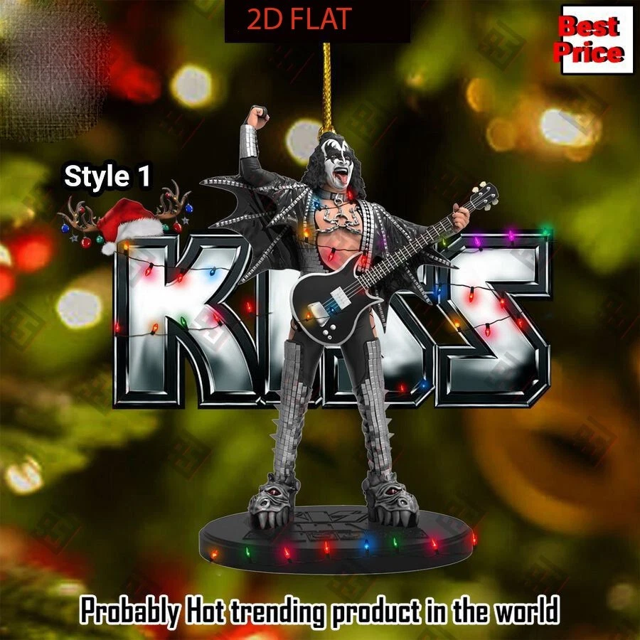 KISS band Christmas Ornament 2D FLAT Acrylic Gift For Friend