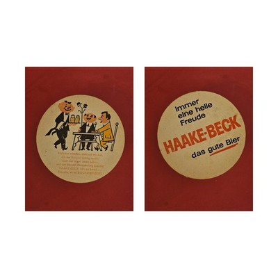 Haake-Beck not just create, not just strive...brewery beer mat beer #