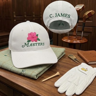 Custom Name Embroidered Classic Hat 2026 Master Golf Floral Azalea Gift Golfer