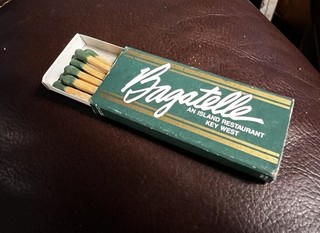 Bagatelle An Island Restaurant Key West FL Full Slim Unstruck Matchbook