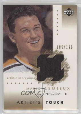 2002 Artistic Impressions Artist's Touch Jerseys Gold /199 Mario Lemieux HOF 2d8