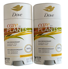 2 PK Dove Care By Plants 24h Deodorant Lemongrass Aluminum  Paraben Free 2.6oz