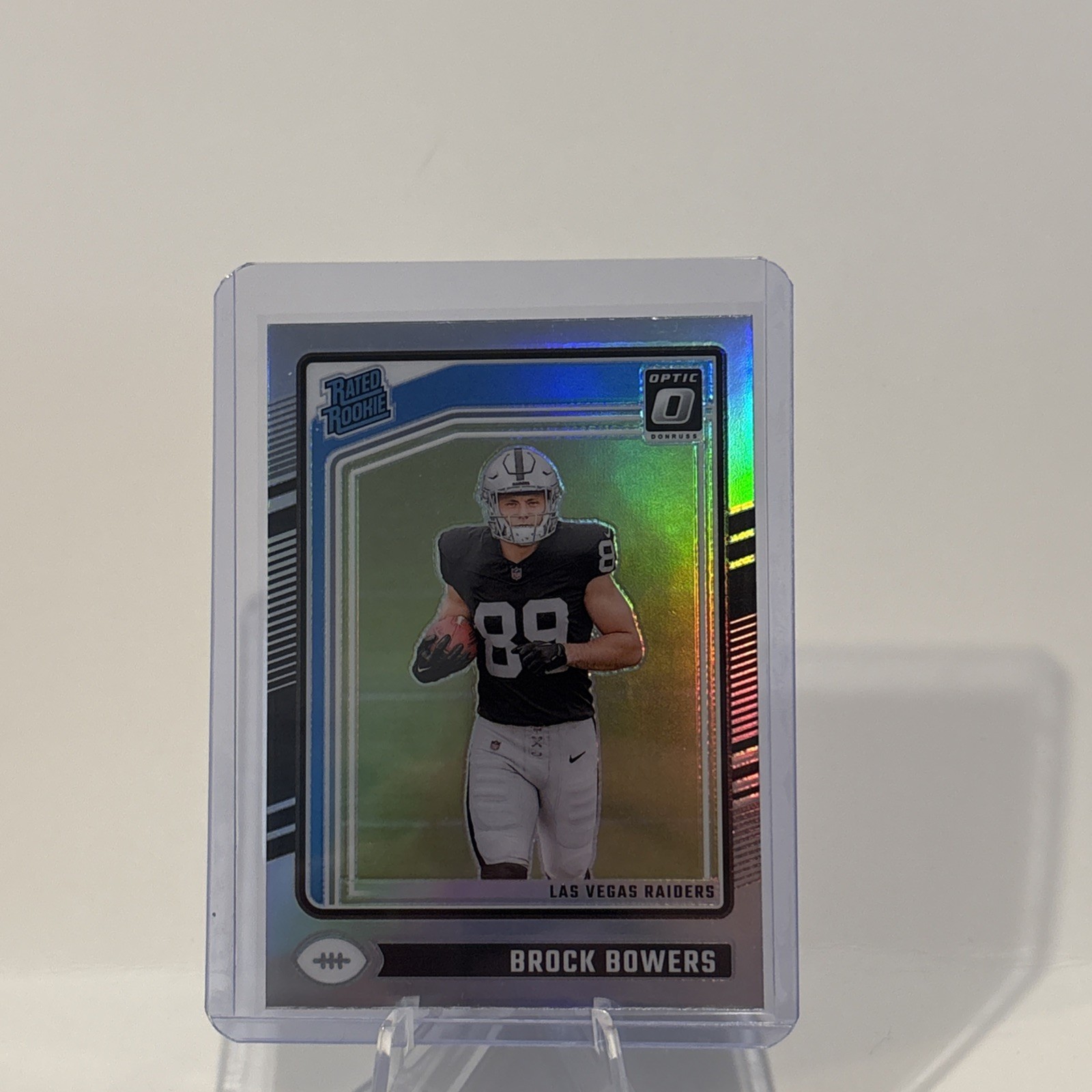 2024 Panini Donruss Optic - Rated Rookie Brock Bowers #215 Holo Prizm (RC)