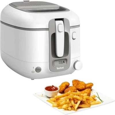 Tefal FR3141 Super Uno Fritteuse weiß/grau 1800 Watt 2,2 Liter bis zu 1,5 kg
