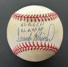 Frank Robinson Signed Baseball Inscribed “NL MVP 61 AL MVP 66” GTP Auto