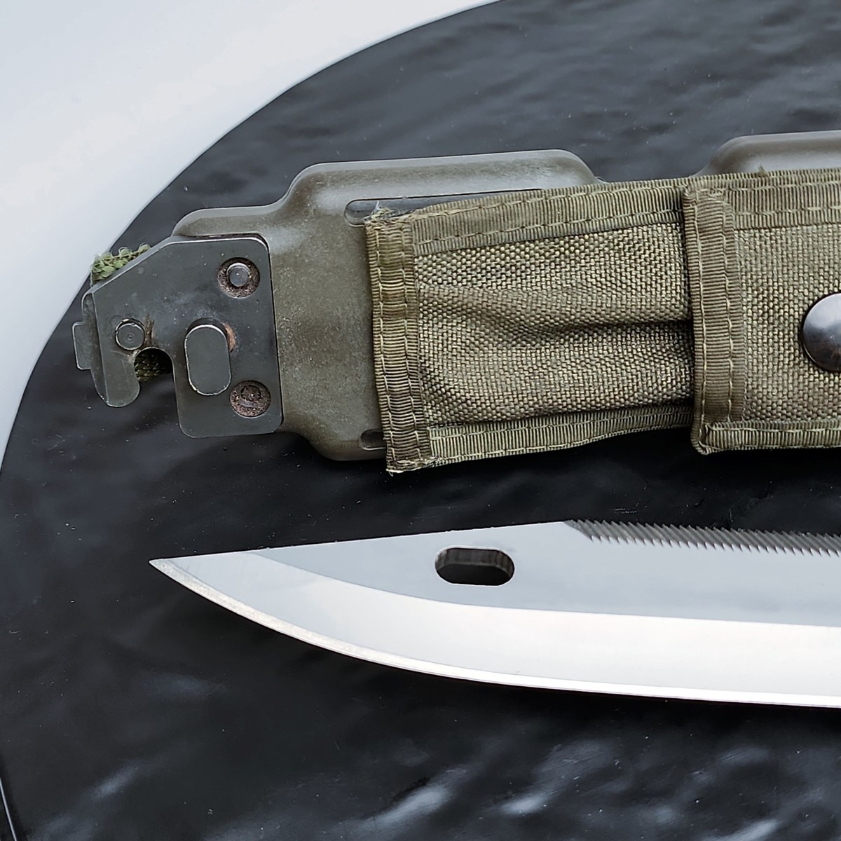 Buck 188 M9 Phrobis III Bayonet Knife 1987 U.S.A. Vintage OD Green
