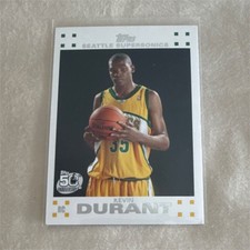 Topps 2007-08 Kevin Durant Rookie #2 Seattle Supersonics 50th Anniversary Card. rookie card picture
